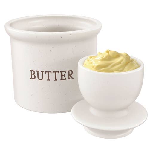 French Butter Keeper Dish, Ceramic