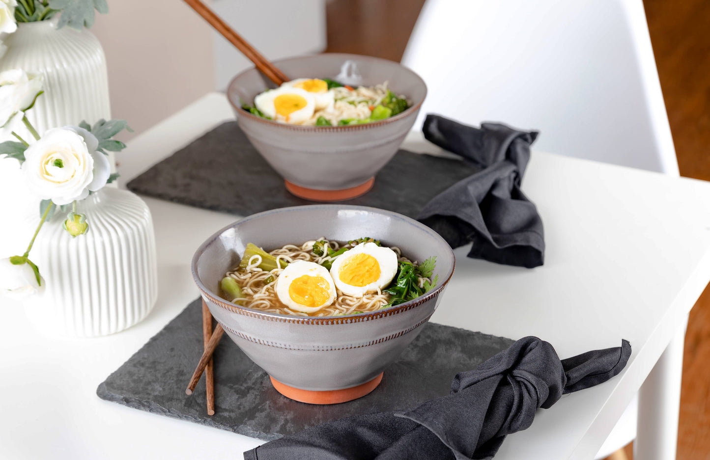 Terracotta Ramen Bowl with Chopsticks, 36 oz
