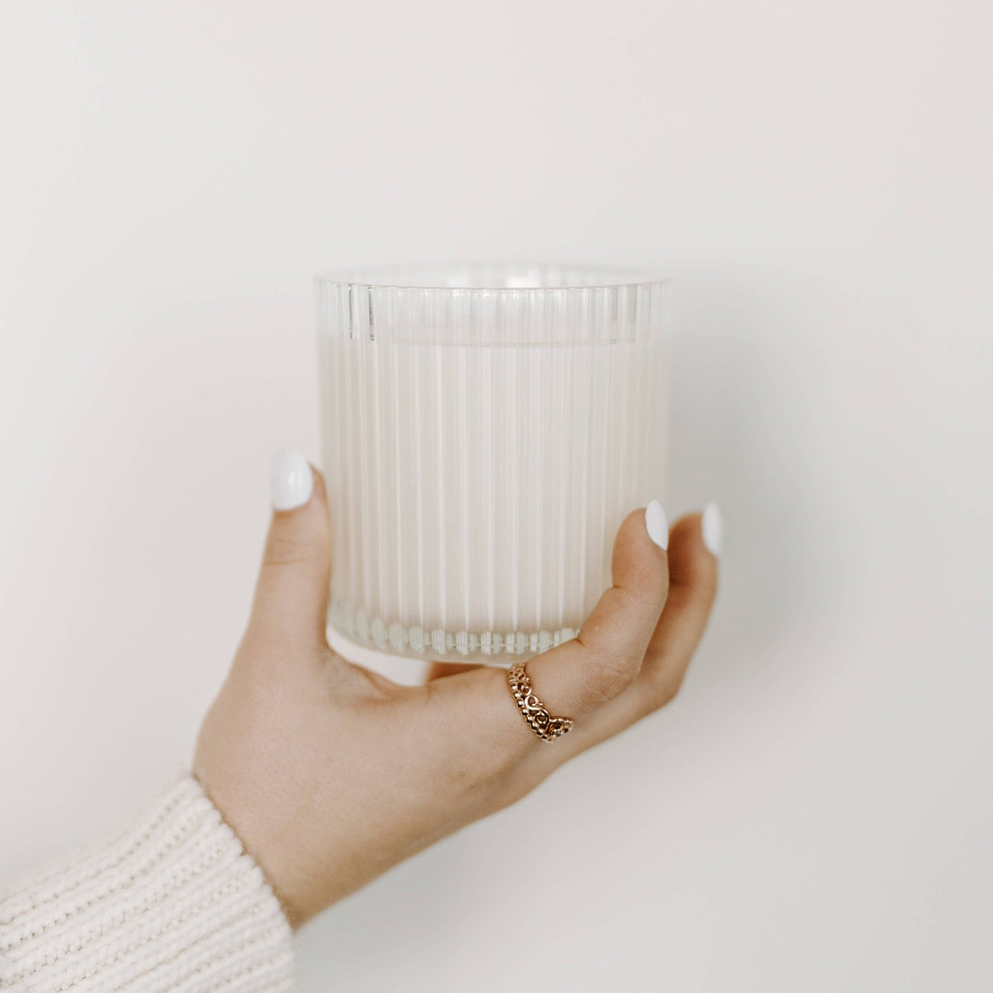 Fluted Ribbed Jar Candle