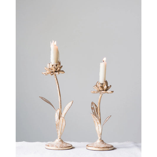 Metal Flower Taper Holders