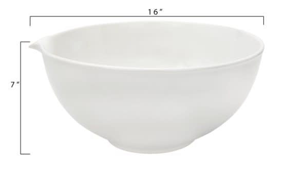 7-1/2 Quart Stoneware Vintage Reproduction Batter Bowl, Antique White | Serveware | Sunday Night Dinner