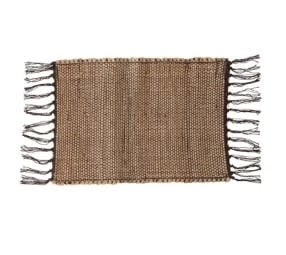 Woven Jute & Cotton Placemat w/ Fringe, Natural & Brown | Textiles | Sunday Night Dinner |  | 