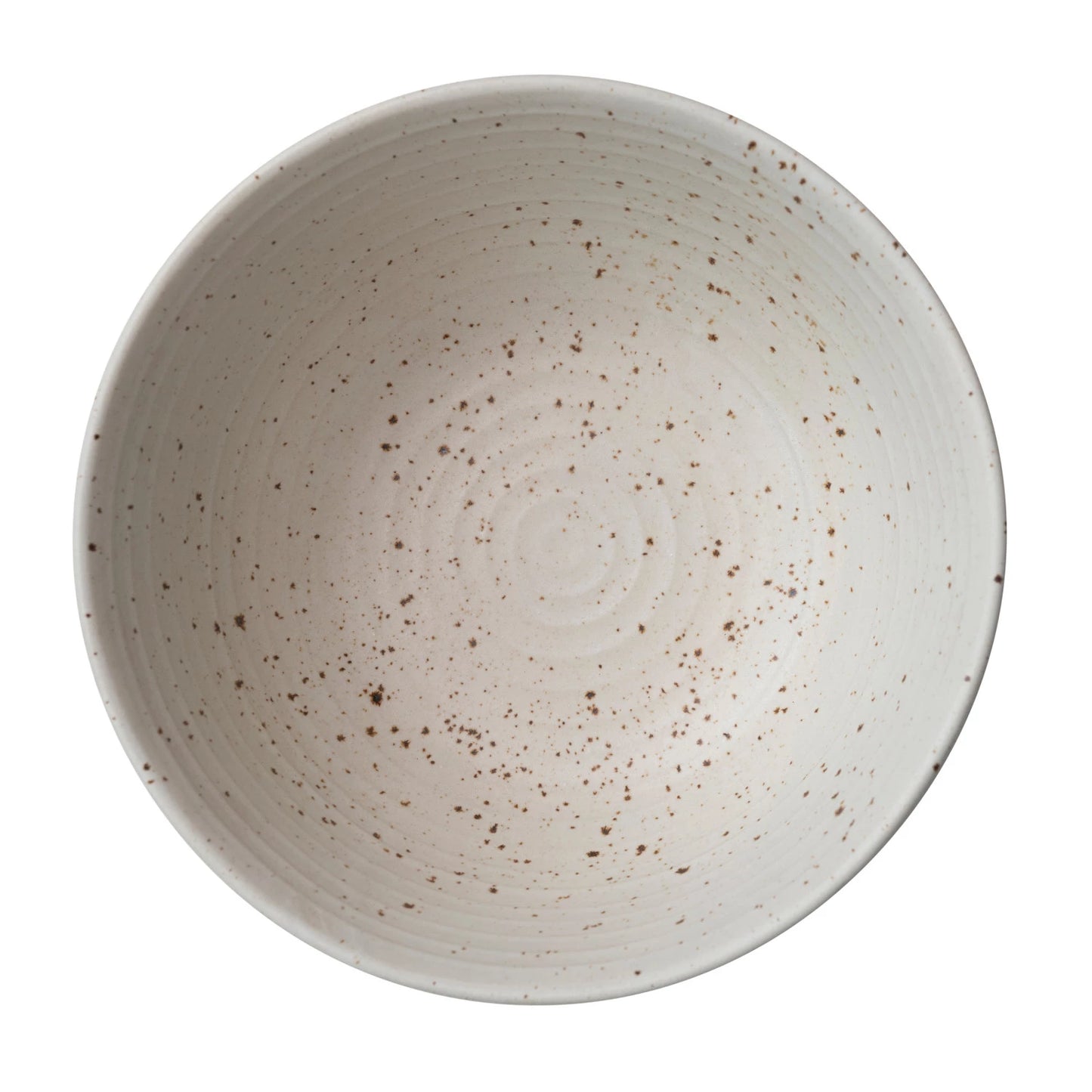 2-1/2 Quart Stoneware Bowl, Cream Color Speckled