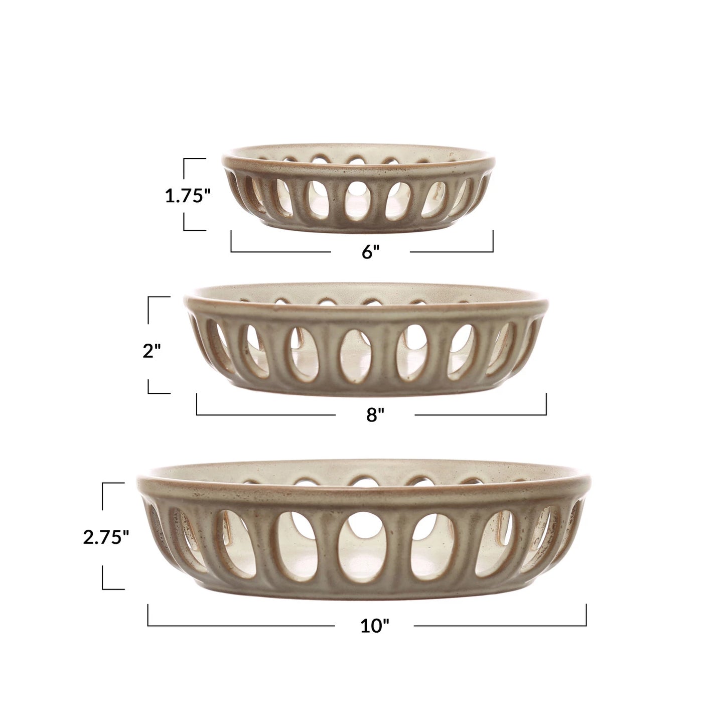 Stoneware Basket Bowl