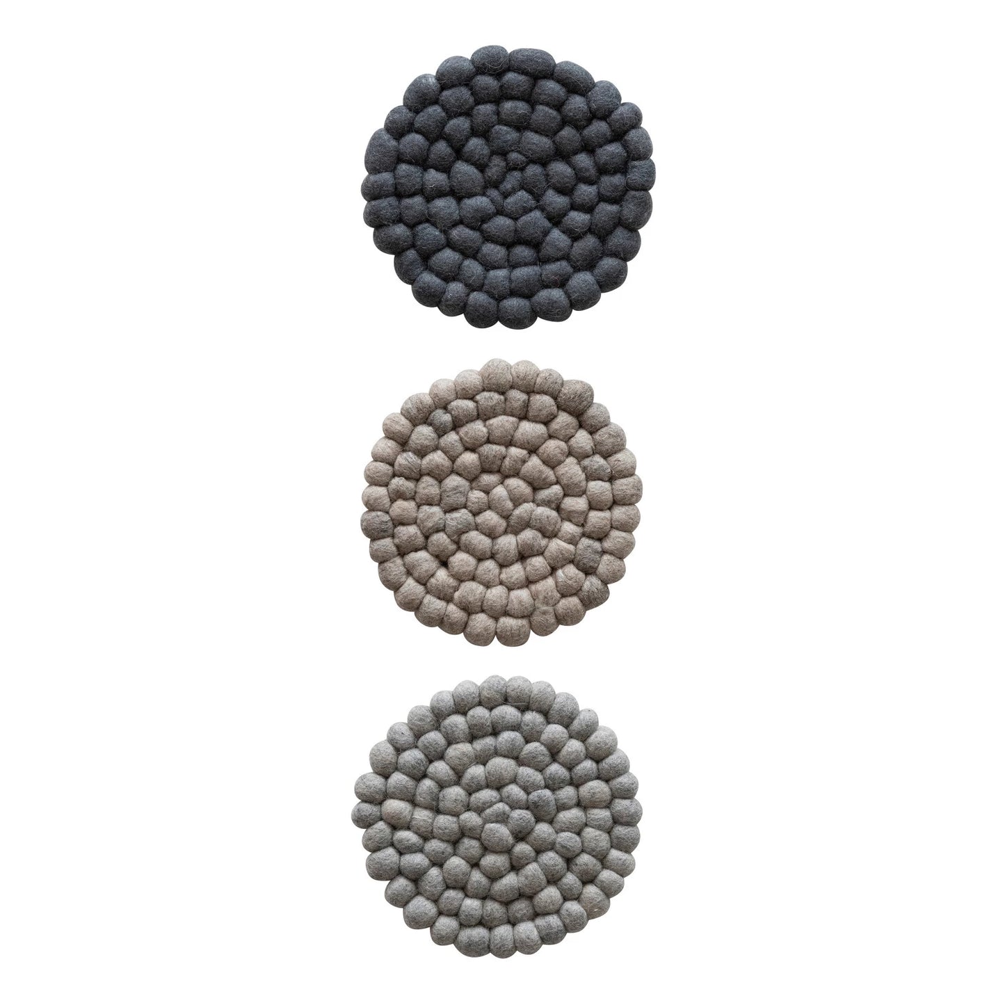 Handmade Wool Felt Ball Trivet