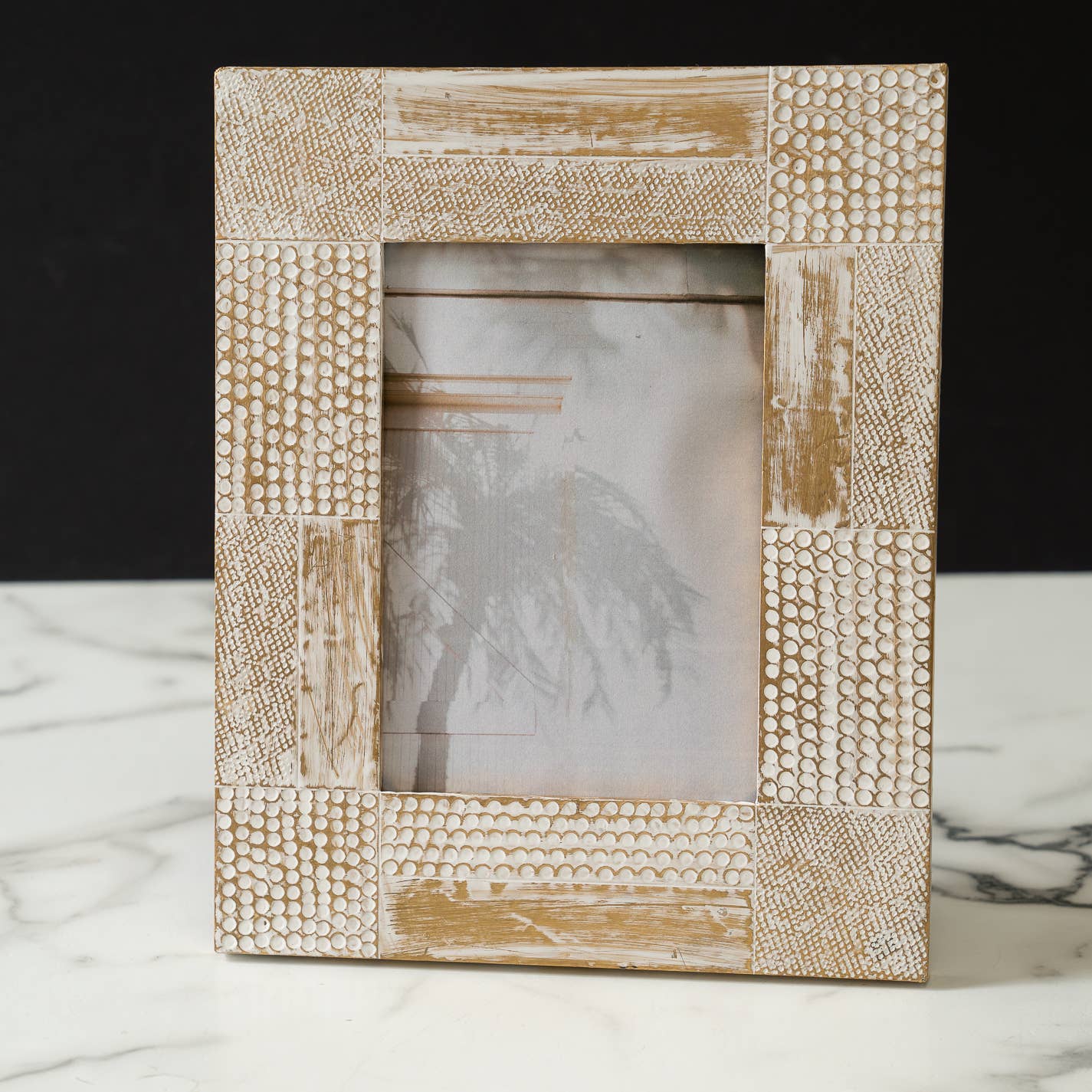 Vintage Gold & White Block Frame