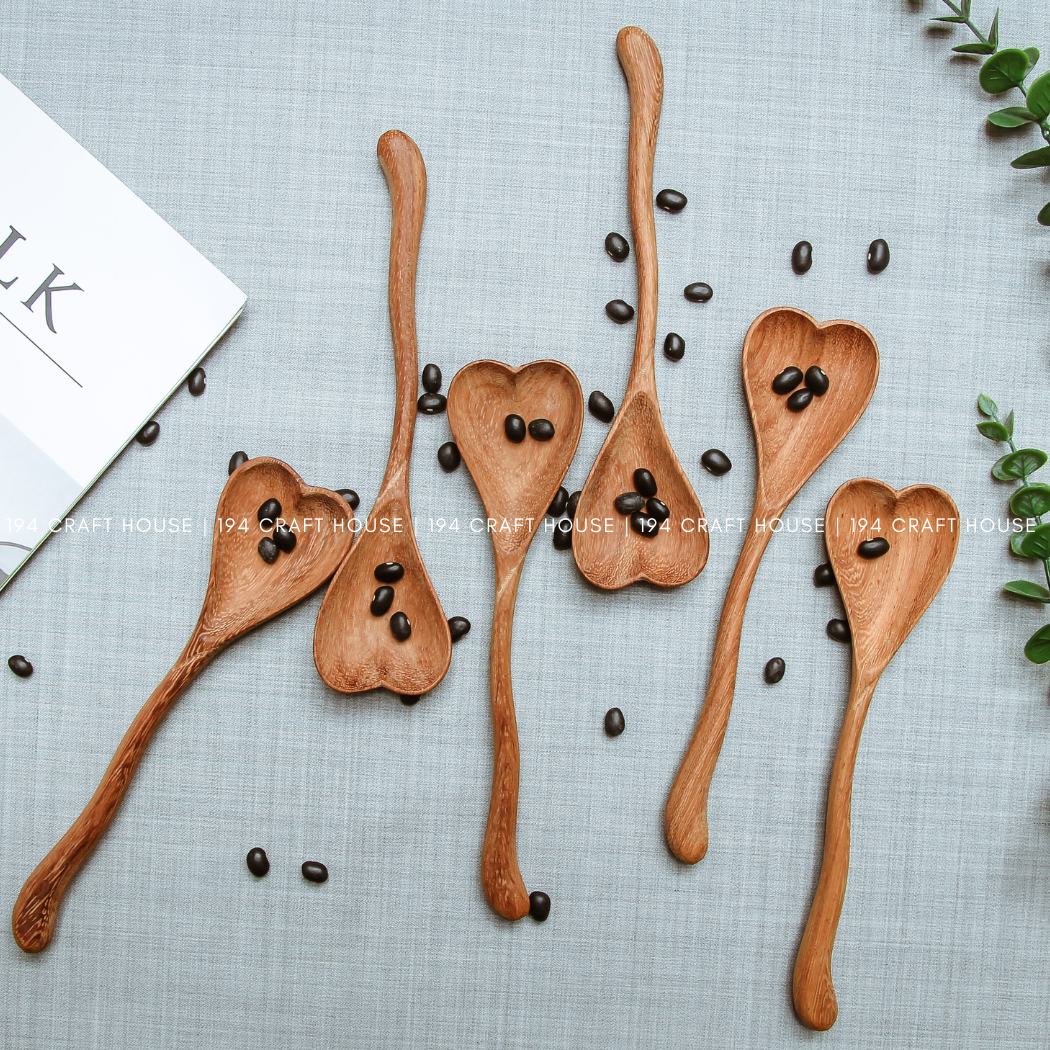 Wiggly Heart-Shaped Wooden Spoon -  Home Decor and Gifts