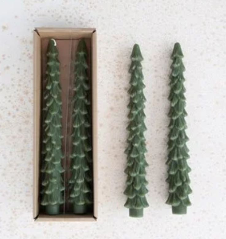 Tree Shaped Taper Candle S/2 | | Holiday | Sunday Night Dinner |  | 