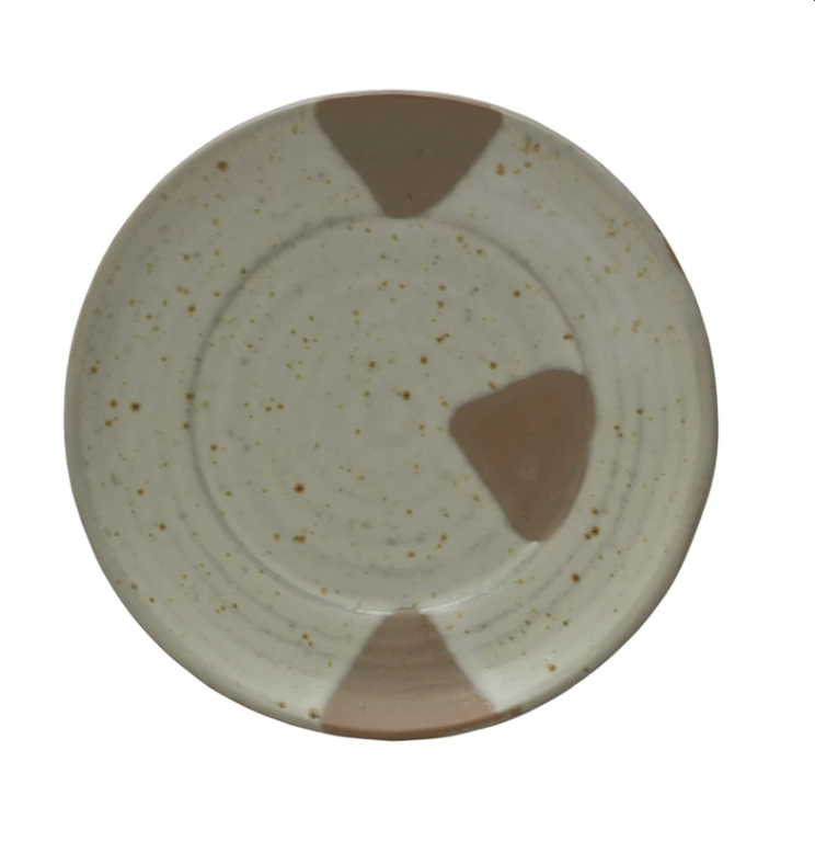 Stoneware Plate w/ Geometric Pattern | Serveware | Sunday Night Dinner |  | 