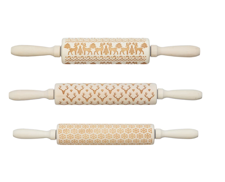 Carved Wood Rolling Pin - | Holiday | Sunday Night Dinner |  | 