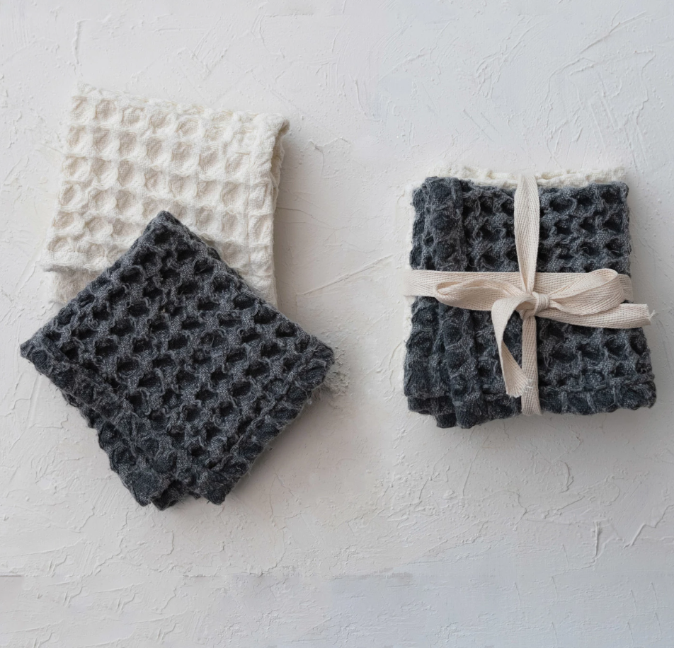 Cotton Waffle Weave Dish Cloths w/ Loops, Set of 2 | Textiles | Sunday Night Dinner |  | 