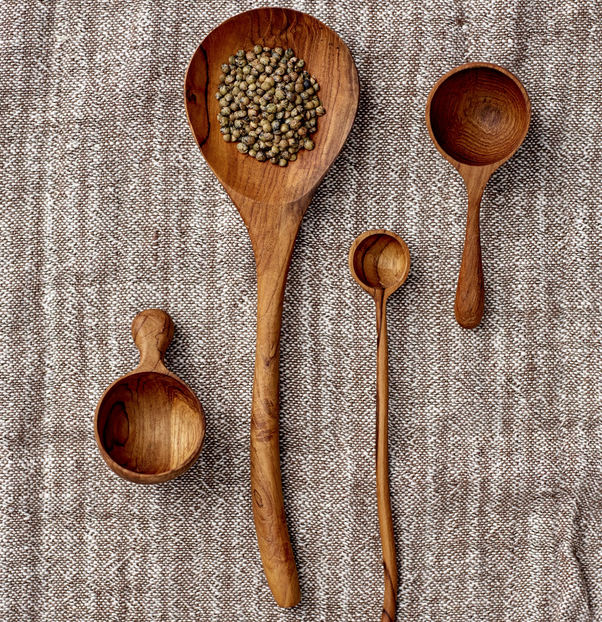 Hand-Carved Teak Wood Spoon - Large | Serveware | Sunday Night Dinner |  | 