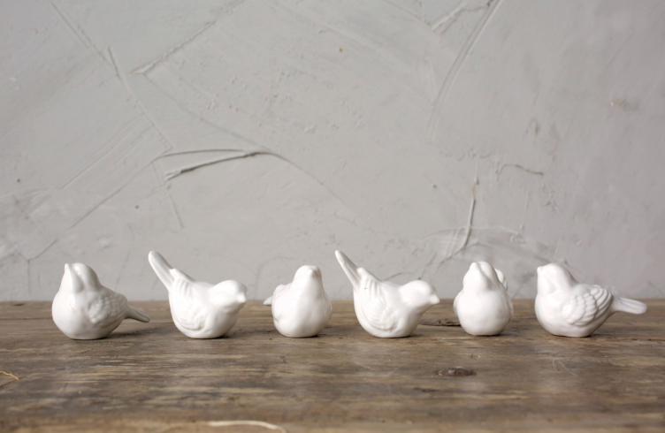 Ceramic Bird - White