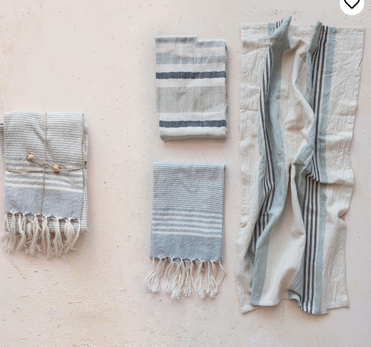 Blue Woven Cotton Tea Towel | Textiles | Sunday Night Dinner |  | 