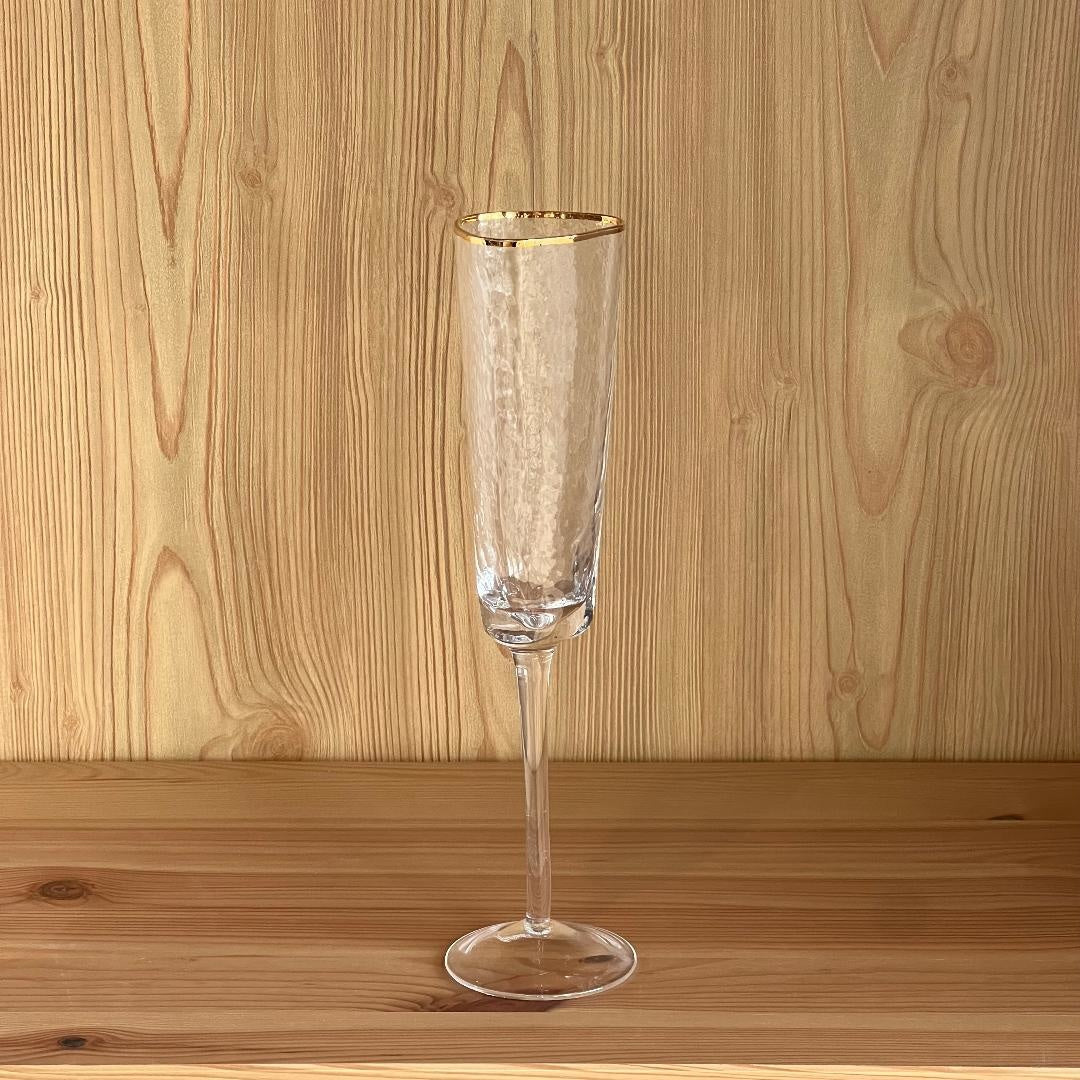 Aperitivo Triangular Glass w/ Gold Rim Champagne Flute | Bar | Sunday Night Dinner |  | 