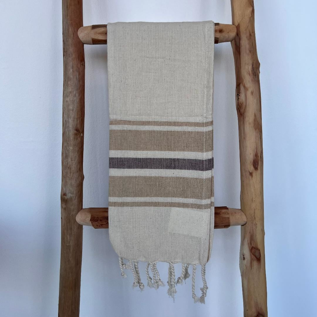 Woven Cotton Yarn Dyed Tea Towel w/ Tassels | Textiles | Sunday Night Dinner |  | 