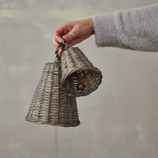 Woven Reed & Metal Bell with Jingle Bell